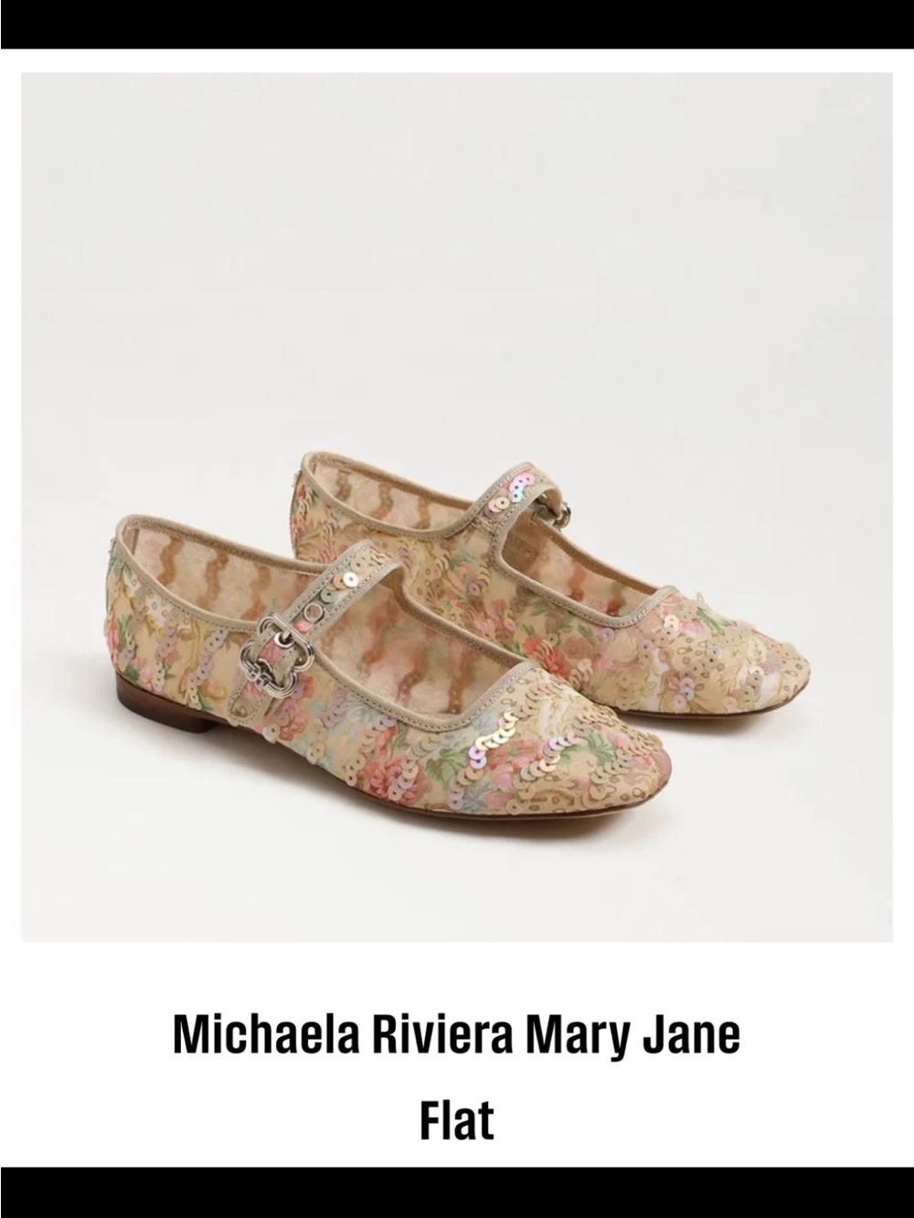 Sam Edelman Michaela Riviera Mary Jane Flat in Pastel Sequins